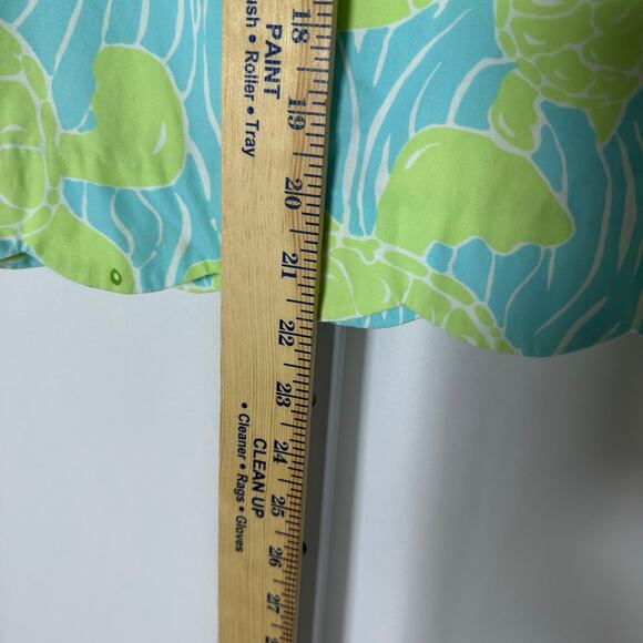 Turtle Print Blue and Green Skirt - Picture 8 of 8